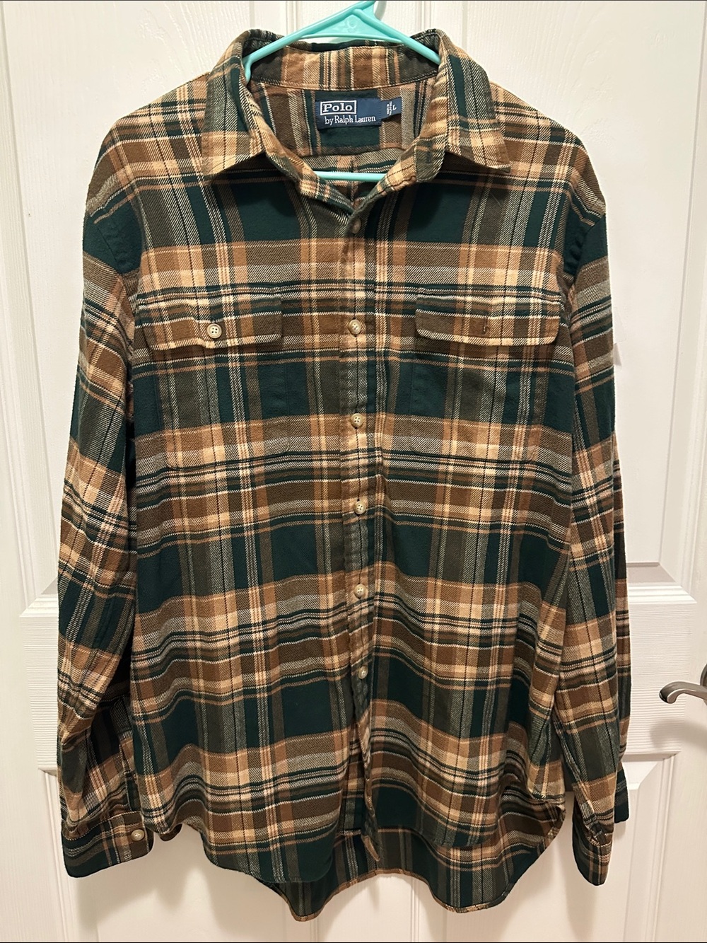 Polo by Ralph Lauren Green and Brown Plaid Shirt Jacket